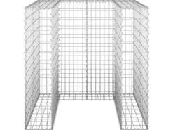 vidaXL Gabionenwand für Mülltonnen Verzinkter Stahl 110x100x110 cm* Sale