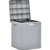 Auflagenboxen|Universalboxen|vidaXL Garten-Aufbewahrungsbox 90 L Hellgrau