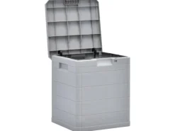 Auflagenboxen|Universalboxen|vidaXL Garten-Aufbewahrungsbox 90 L Hellgrau