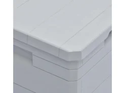 Auflagenboxen|Universalboxen|vidaXL Garten-Aufbewahrungsbox 90 L Hellgrau