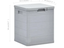 Auflagenboxen|Universalboxen|vidaXL Garten-Aufbewahrungsbox 90 L Hellgrau