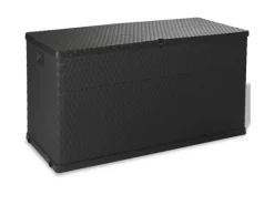 vidaXL Garten-Aufbewahrungsbox Anthrazit 120x56x63 cm PP Rattan* Clearance