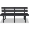 Balkonmöbel|Gartenbänke|vidaXL Gartenbank 145,5 cm Kunststoff Anthrazit