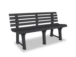 Balkonmöbel|Gartenbänke|vidaXL Gartenbank 145,5 cm Kunststoff Anthrazit