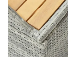vidaXL Gartenbank mit Stauraum 120 cm Poly Rattan Grau* Best