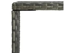 vidaXL Garten-Bartisch 70x70x110 cm Poly Rattan und Glas 313459*