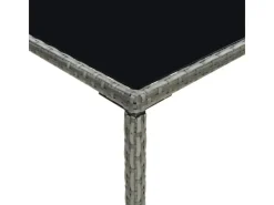 vidaXL Garten-Bartisch 70x70x110 cm Poly Rattan und Glas 313459*