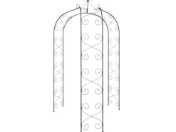vidaXL Gartenbogen Schwarz Ø180x255 cm Stahl* New