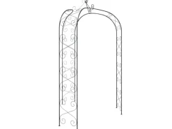 vidaXL Gartenbogen Schwarz Ø180x255 cm Stahl* New