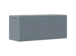 vidaXL Gartenbox Grau PP Rattan 270 L 364061* Outlet