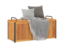 Outdoor-Spielzeug|Auflagenboxen|vidaXL Gartenbox 110x45x42/53 cm Massivholz Akazie und Stahl