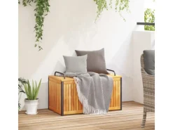 vidaXL Gartenbox 85x45x45/53 cm Massivholz Akazie und Stahl*