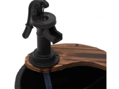 vidaXL Gartenbrunnen mit Pumpe 28x28x34,5 cm Massivholz Tanne* New