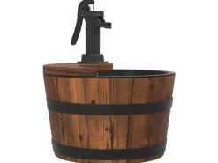 vidaXL Gartenbrunnen mit Pumpe 28x28x34,5 cm Massivholz Tanne* New