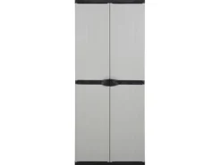 vidaXL Garten-Lagerschrank mit 3 Böden Grau & Schwarz 68x40x168 cm* Online