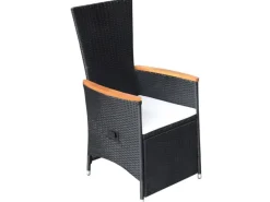 Sonnenliegen|vidaXL Garten-Liegestühle 2 Stk. mit Auflagen Poly Rattan Schwarz