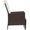 Sonnenliegen|vidaXL Garten-Liegestuhl mit Auflagen Poly Rattan Braun
