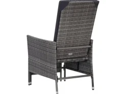 Sonnenliegen|vidaXL Garten-Liegestuhl mit Auflagen Poly Rattan Grau