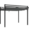 Gartenlauben|vidaXL Gartenpavillon mit Ausziehbarem Dach Anthrazit 3x3 m Aluminium
