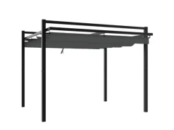 Gartenlauben|vidaXL Gartenpavillon mit Ausziehbarem Dach Anthrazit 3x3 m Aluminium