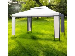 vidaXL Gartenpavillon Weiß 3x4 m Modell 1* New