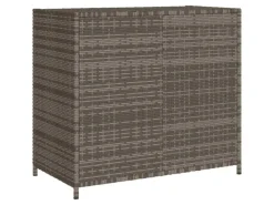 vidaXL Gartenschrank Grau 83x45x76 cm Poly Rattan* Outlet