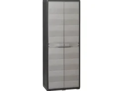 vidaXL Gartenschrank mit 3 Regalböden Schwarz und Grau* Sale