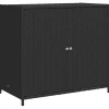 vidaXL Gartenschrank Schwarz 83x45x76 cm Poly Rattan*