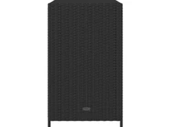 vidaXL Gartenschrank Schwarz 83x45x76 cm Poly Rattan*