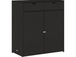 vidaXL Gartenschrank Schwarz 105x55x113 cm Poly Rattan* New