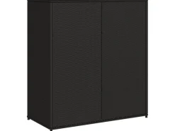 vidaXL Gartenschrank Schwarz 105x55x113 cm Poly Rattan* New