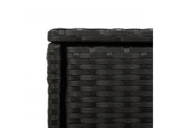 vidaXL Gartenschrank Schwarz 105x55x113 cm Poly Rattan* New