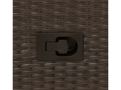 Gartenstühle|vidaXL Gartensessel mit Kissen 2 Stk. Stahl Verstellbar Braun Poly Rattan