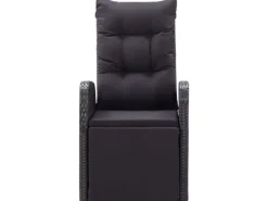 vidaXL Gartensessel mit Kissen 2 Stk. Verstellbar Schwarz Poly Rattan Stahl* Online