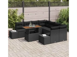 Outdoor Whirlpools|Kühlboxen|vidaXL Garten-Sofa-Set mit Speicher 9-Tlg Poly Rattan 3358683