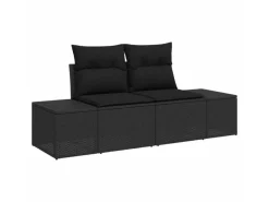 Outdoor Whirlpools|Kühlboxen|vidaXL Garten-Sofa-Set mit Speicher 9-Tlg Poly Rattan 3358683