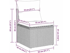 Outdoor Whirlpools|vidaXL Garten-Sofa-Set mit Speicher 9-Tlg Schwarz Poly Rattan 3358294