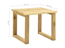 Auflagenboxen|vidaXL Garten-Sonnenliege mit Tisch und Auflage Kiefer Imprägniert Beige