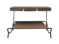 Sonnenliegen|vidaXL Garten-Sonnenliege mit Sonnendach 48072