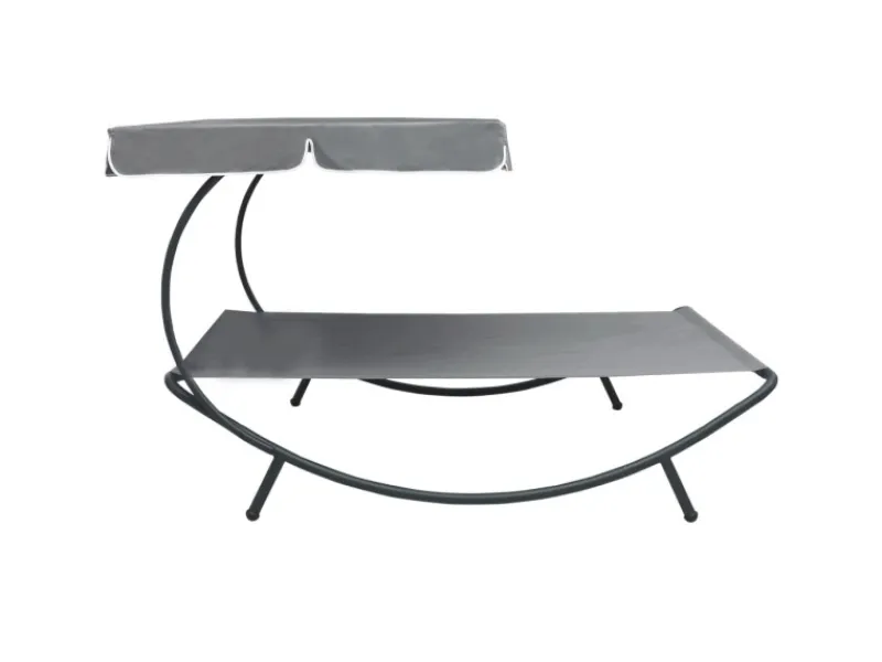 Sonnenliegen|vidaXL Garten-Sonnenliege mit Sonnendach 48073