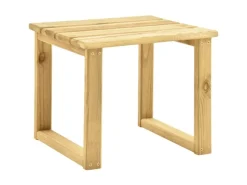 vidaXL Garten-Sonnenliege  198 x 90 x  30-75  cm mit Tisch und Auflage Kiefer Imprägniert* Best