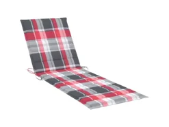 vidaXL Garten-Sonnenliege  198 x 90 x  30-75  cm mit Tisch und Auflage Kiefer Imprägniert* Best