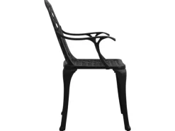 vidaXL Gartenstühle 4 Stk Aluminiumguss Schwarz 315573* Discount