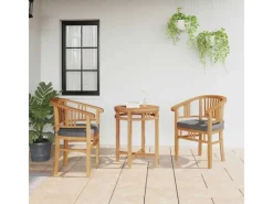 vidaXL Gartenstühle 2 Stk Braun 63 x 58 x 89 cm Teak-Massivholz 42008385* Clearance