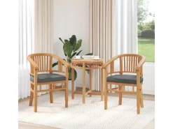 vidaXL Gartenstühle 2 Stk Braun 63 x 58 x 89 cm Teak-Massivholz 42008385* Clearance