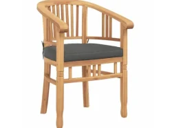 vidaXL Gartenstühle 2 Stk Braun 63 x 58 x 89 cm Teak-Massivholz 42008385* Clearance