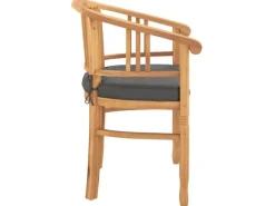 vidaXL Gartenstühle 2 Stk Braun 63 x 58 x 89 cm Teak-Massivholz 42008385* Clearance