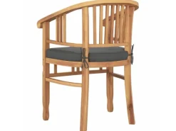 vidaXL Gartenstühle 2 Stk Braun 63 x 58 x 89 cm Teak-Massivholz 42008385* Clearance