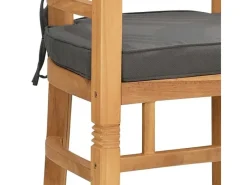 vidaXL Gartenstühle 2 Stk Braun 63 x 58 x 89 cm Teak-Massivholz 42008385* Clearance