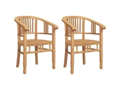 vidaXL Gartenstühle 2 Stk Braun 63 x 58 x 89 cm Teak-Massivholz 42008383*